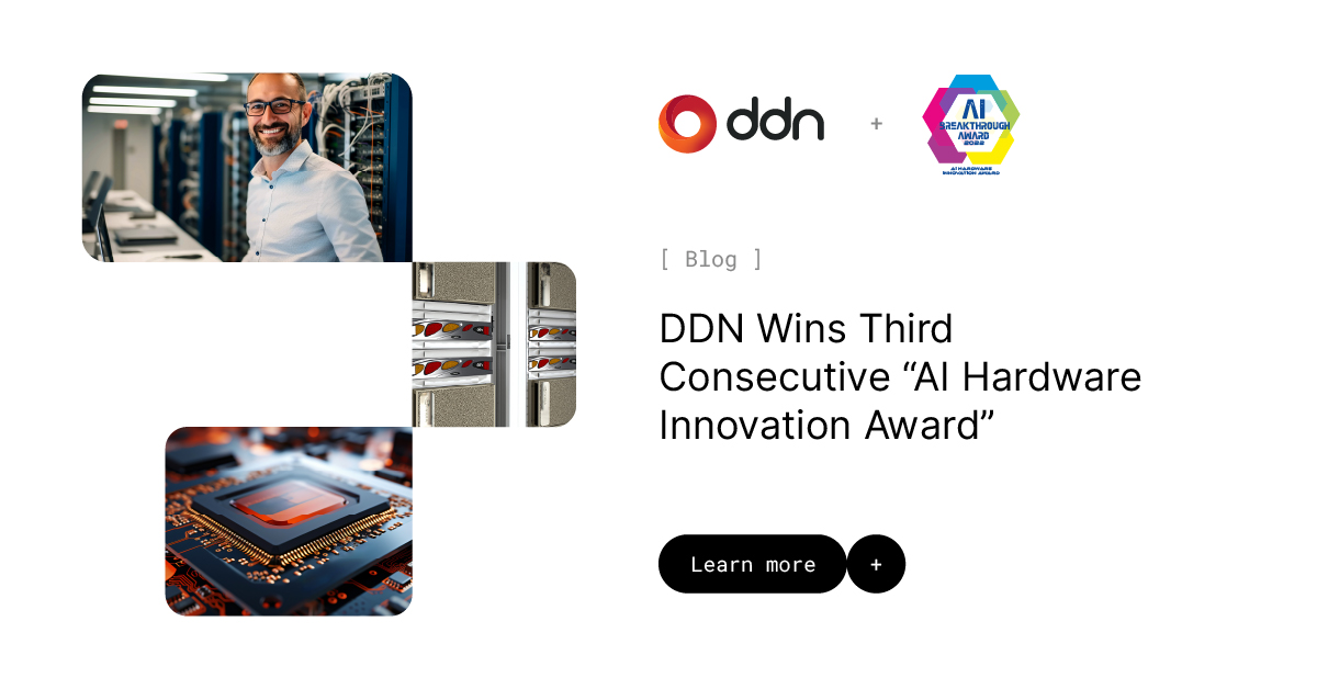 DDN Wins Third Consecutive "AI Hardware Innovation Award"