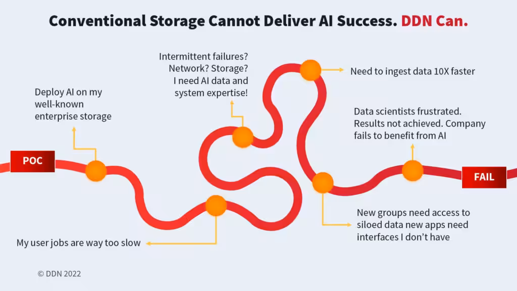 Conventional Storage Cannot Deliver AI Success. DDN Can.