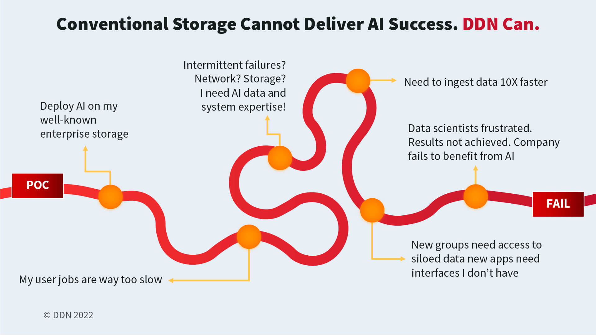 Conventional Storage Cannot Deliver AI Success. DDN Can.
